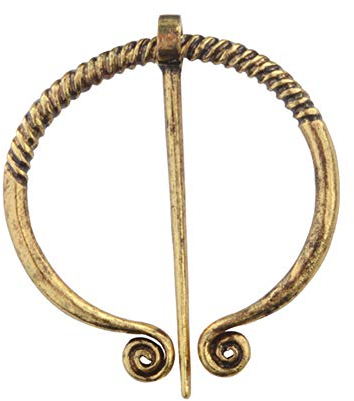 Romote 1PC Broche Vintage Viking Medieval Cape Pin Vêtements Fasteners Cape Pin Classique Tablier Fermoir à Boucle Cadeau Parfait pour Les Familles (d'or)