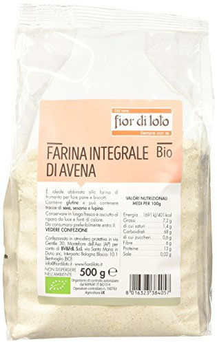Fior di Loto Farina Integrale di Avena Biologico, 500g