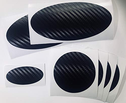Emblem Folie Typ K3 Aufkleber Carbon schwarz 7 Teilig Grill Heck Lenkrad Alufelgen