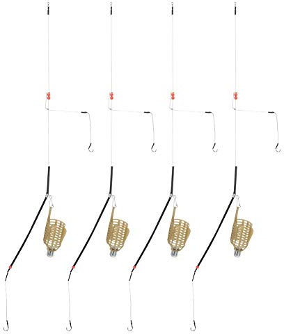 VBESTLIFE 4PCS Portable Fishing Lure Bait Trap Basket Feeder Fish Tackle Accessories (30G)