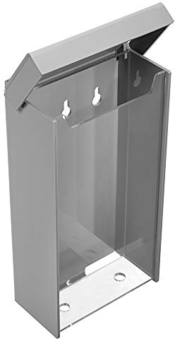 Graue Prospektbox Din Lang wetterfest, für Außen, mit Deckel, aus glasklarem Acrylglas/Prospekthalter/Flyerhalter/Flyerbox/transparent - Zeigis®