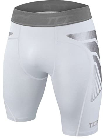 TCA Herren CarbonForce Pro Thermo Kompression Unterwäsche Shorts - Weiss, S