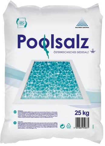 4 x Salinen Poolsalz 25kg für Salzwasser-Pool & Schwimmbad I hochreines Siedesalz, 99,9% NaCI I schnell löslich, geeignet für Elektrolyseanalgen I natürlicher Chlor-Ersatz für sauberes Poolwasser