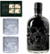 Totenkopf Absinth Set | Shot of Death | 1x Schwarzer Absinth Hamlet Hardcore Black von ALANDIA | 2x Skull Gläser | 69% | 0,5 l