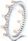 AMDXD Antragsringe 18K Weißgold/Rotgold, Ringe mit Diamant 0.23ct Krone, Geburtstagsgeschenk für Frauen Mädchen, Silber Rose Gold, Echt Schmuck, Gr.60 (19.1)