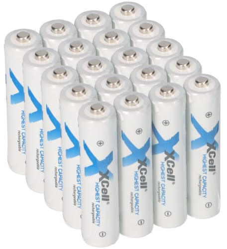 20x Akku Typ 1150 mAh 1,2V NiMH Micro AAA | wiederaufladbare Batterien hohe Kapazität | geringe Selbstentladung | ideal für Blitzgerät, Wii & Xbox Controller (20x AAA)
