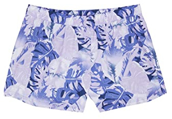 Columbia Girls' Super Tamiami Pull-on Short Hiking, Violet Sea Philo Palms, L