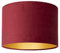 Uniqq Lampenschirm Velours rot Ø 35 cm - 20 cm hoch