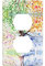Four Seasons Spring Tree Plaque murale décorative en plastique pour chambre à coucher, salon, 11,4 x 7,9 cm.
