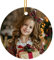 Palle Natale con Foto Personalizzata - Palle di Natale con Nome, Decorazioni per Albero di Natale, Regali per Famiglia, Bambini, Coppie, Amici (Tondo, Ceramica)