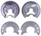 ATEC Germany 4x Ankerblech vorne & hinten Spritzbelch Deckblech Bremsscheibe Kompatibel mit A udi A3, SEAT ALTEA, LEON, TOLEDO, SKODA OCTAVIA 2, SUPERB 2, VW GOLF PLUS V, GOLF 5, GOLF 6, JETTA, TOURAN