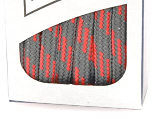 Barth Schnürsenkel, Schuhbandl Laces Bergsport Grau-Rot (90-200cm) (120 cm)