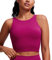 CRZ YOGA Donne Butterlux Collo Alto Palangaro Gli Sport Reggiseno - U Indietro Allenamento Top Corto Magenta Viola 42