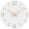 NESIFEE Wanduhr ohne tickgeräusche Holz lautlos Uhr Wand Wohnzimmer weiß 30cm Wall Clock modern Weiss Vintage küchenuhr Groß Batterie Einfach zu Lesen für Zimmer Zuhause Schlafzimmer Schul
