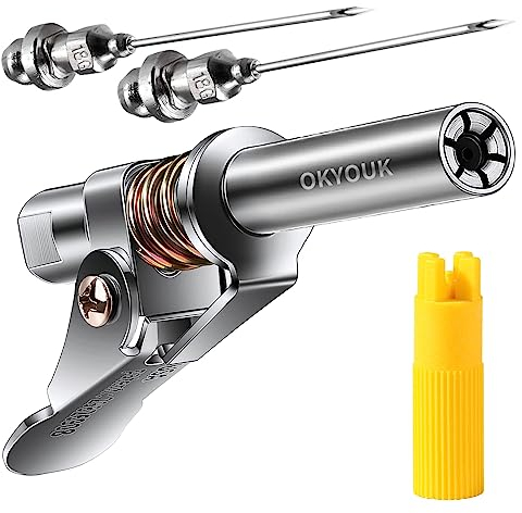 OKYOUK Minimale Fettpressenkupplung (nur 1,3 cm), Hochdruck-Kupplung, Schnellverschluss-Fettspitzen mit Reinigungswerkzeug, passend für alle 1/8 Zoll NPT (Fettadapter-Stift-Set)