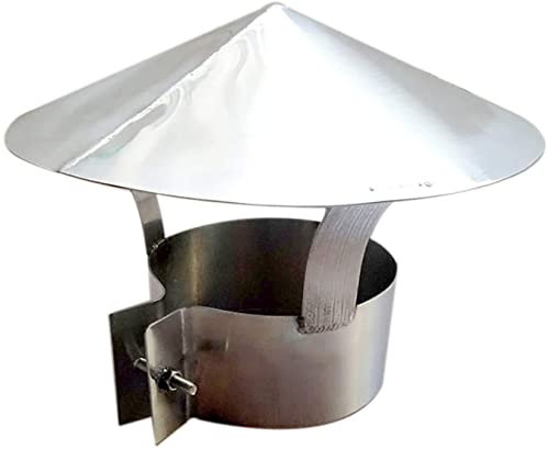 QULACO Chimney Hood Stainless Steel Bird Protection Grid for fireplaces, Chimney Cover, Chimney Attachment, Fireplace Attachment, Fireplace Hood, Fireplace hat (90mm - 250mm),140mm