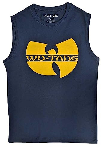 Wu-Tang Clan Tank Top Muscle T Shirt Logo Nue offiziell Unisex Demin Blau L