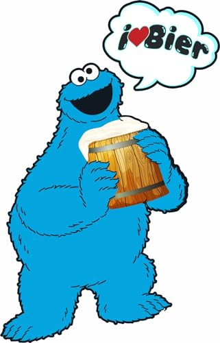 Bier Monster cookie AUTOAUFKLEBER SESAMSTRAßE KRÜMELMONSTER ELMO Cookie Carbon Monster