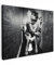 MuchoWow© Leinwand 80x60 cm Deko Schlafzimmer Aesthetic Leinwandbilder Wohnzimmer Gemälde Foto Geschenk Living Room Decoration Frau - Toilette - WC - Schwarz und Weiß - Porträt