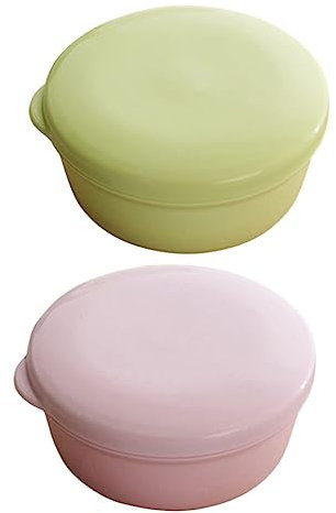 Cabilock 2 scatole portasapone con coperchio, vassoio rotondo con coperchio, portasapone da viaggio, portasapone, scolapiatti per sapone, portasapone, portasapone rotondo