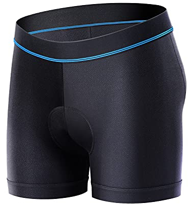 Sportneer Radlerhose Herren Gepolstert Fahrrad Unterhose Fahrradhose Herren Gepolstert Schnelltrockende& Elastische Radhose Herren Gepolstert Gel Kurz–Verbesserte Elastizität und Luftdurchlässigkeit
