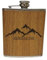 Edelstahl Flachmann 170ml in Holzoptik – Ideal für Unterwegs, Robust & Langlebig, Trinkflasche, Geschenkidee (Gipfelstürmer)