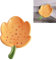 Blume Seifenschale Keramik, Seifenschale mit Ablauf Niedlich, Verzierungen Seifenhalter Kreativ Abtropfbarer Seifenschalenhalter (Tulpe, Orange)