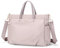 GOLF SUPAGS 14 Zoll Laptop Umhängetasche, Computer Tragetasche für Damen, Stilvolle Handtasche für Arbeit und Reisen (Rosa Grau)