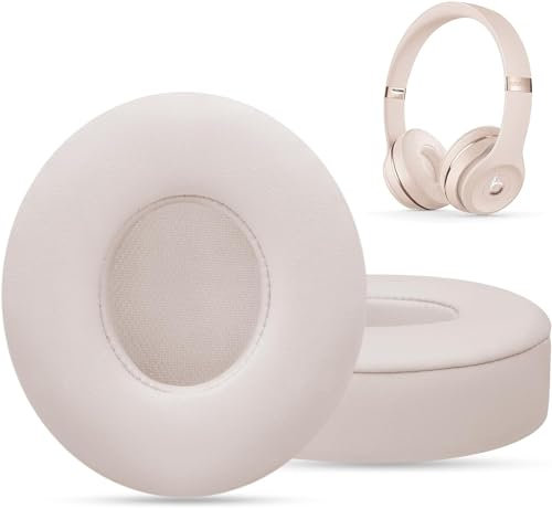 Cuscinetti auricolari di ricambio per Beats Solo 3, cuscinetti auricolari per cuffie wireless Beats Solo 2 e Solo 3, non adatti per cuffie Beats Studio On-Ear con adesivo 3M più forte, memory foam più
