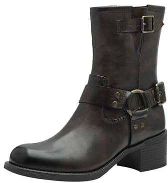 MARCO TOZZI Damen Stiefeletten mit Absatz mit Blockabsatz mit Reißverschluss