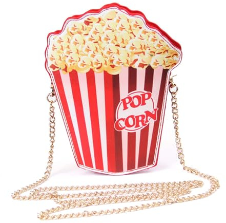 Soupliebe Damen Popcorn Tasche Cute Pommes Hamburger Bag kleine Crossbody Persönlichkeit Mini Umhängetasche Handtaschen Für Mädchen Kawaii Wallet Tasche Fasching