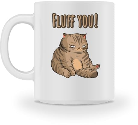 Generisch Fluff You Hauskatze Miezekatze Kätzchen Katzenbesitzer Katze - Tasse -M-White