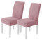 Ystyle Stretch Stuhlhussen 2er Set, Stuhlbezug Elastischer, Hussen Für Stühle Abnehmbarer Waschbarer, Universal Stuhlbezüge, Für Hotel Bankett Küche Restaurant Hochzeit Party, Rosa
