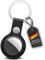 Selective Cards|Air Tag Schlüsselanhänger aus echtem Leder – verbesserte Passform 2025 – Hülle kompatibel mit Apple Air Tag – edles Design – ideal für Schlüssel, Taschen & mehr|,Schwarz