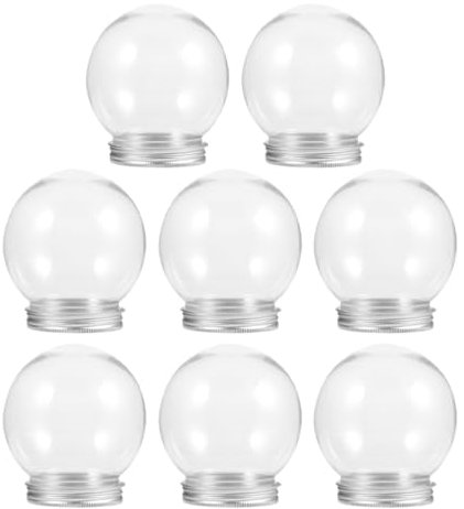 Ciieeo 8 Stück Wasserkugeln aus transparentem Kunststoff, Basteln, Schneekugel, 150 ml, transparente Schneekugel mit Schraubverschluss für Basteln, Weihnachtshandwerk und Personalisierung