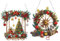 CXINLky DIY Diamond Art Painting Anhänger mit Kette, Diamant Painting Bilder, Weihnachten Diamond Malerei Wandbehang Kits für Fenster Wand Eingang Garten Decor-2 Stuck-A