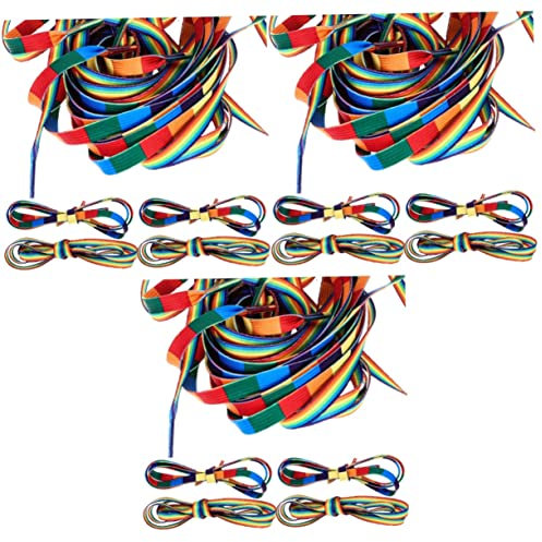SOIMISS 12paare Regenbogen Schnürsenkel Bunte Langlebige Sportschuh-bänder Für Sneakers Und Freizeitschuhe Für Jeden Anlass Und Stilvolle Looks