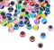 PATIKIL 6mm Evil Eye Beads, 100 Pcs Resin Turkish Evil Eye Charm Round Spacer Beads Pendant Connector for DIY Art Craft Bracelet Necklace Earrings Making, Multicolored