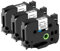 3 x Veson Kompatibel mit TZe-241 TZe241 TZc-241 Brother P-Touch Bänder 18mm TZ TZe Tape White Laminiertes Schriftband für PT-D450VP PT-E500VP PTD600VP PTP750W PT-D400 PT-E300VP PT-P900W H500