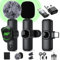 Wireless Lavalier Microphone for iPhone/Android Phone/Laptop/PC, IUMAKEVP 360° Adjustable Clip on Microphone with 100FT Transmission Distance and Noise Cancellation for Vlog, Interview, TikTok (2 Mic)