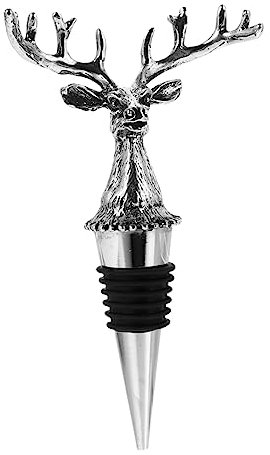 VINTORKY 1stück Stylischer Und Kreativer Flaschenstopfen Rentier-Design Vintage-weinstopfen Für Sekt Und Rotwein Hochwertiger Flaschenverschluss Ringen Für Optimale Frische
