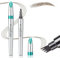 SALROAL Microblading Eyebrow Pen - Tattoo Brow Pen - Eyebrow Pen With Fork Tip for Natural-Looking, Long-Lasting Definition, Waterproof, Dark Brown