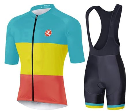UGLY FROG Abbigliamento Ciclismo da Uomo,Maglia Manica Corta+Pantaloncini,Cuscino Gel 20D,Ciclismo Moda Set Completo,C Jerseys per,Ad Asciugatura Rapida Traspirante