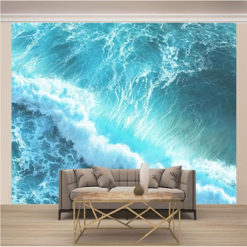Fotomural Pared 3D Papel Tapiz Fotográfico Papel Pintado Tejido No Tejido Lana Fotomurales Decoración De Pared Sala Cuarto Salón Dormitorio Murales XXXL 366cm x 254cm (Ancho x Alto) Mar
