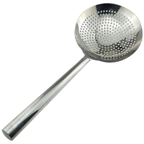 Colador Espumadera Cuchara Ranurada Inoxidable, Colador de mango largo, cuchara for cocinar, cocina frita, colador de malla grande, utensilios de cocina, colador de aceite, tamiz de harina, colador fo