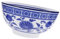 ABOOFAN Cuenco de Porcelana Cerámica Azul y Blanca de Diseño Vintage para Arroz Ensaladas y Fideos para Cocina y Decoración