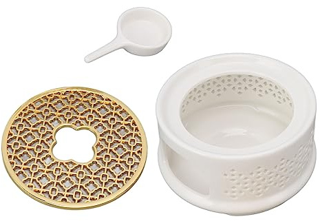 Chauffage en Céramique Chauffant à Théâtre pour café au thé, Base de Bougie à thé, adapté à Diverses Théières et Tasses à café