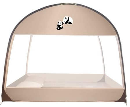 DAWCBVJQ 1,5 M Mückennetz Für Bett Baldachin Netz Baldachin Moskitonetz Bett Pop Up Betthimmel,bettzelt Fliegennetz, Einfache Anbringung, Tragetasche, Keine Chemikalien