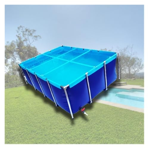 Mobiler Fischteich für den Außenbereich, oberirdischer Aquariumpool für Koi & Hummer, Stahlrahmen mit Ablassventil, ideal für Fischzucht und Wasserlebewesen