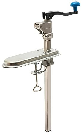 Commercial Stainless Steel Can Opener – Heavy-Duty Manual Bench Mount Tool for Large Cans up to 38 cm, for Industrial & Home